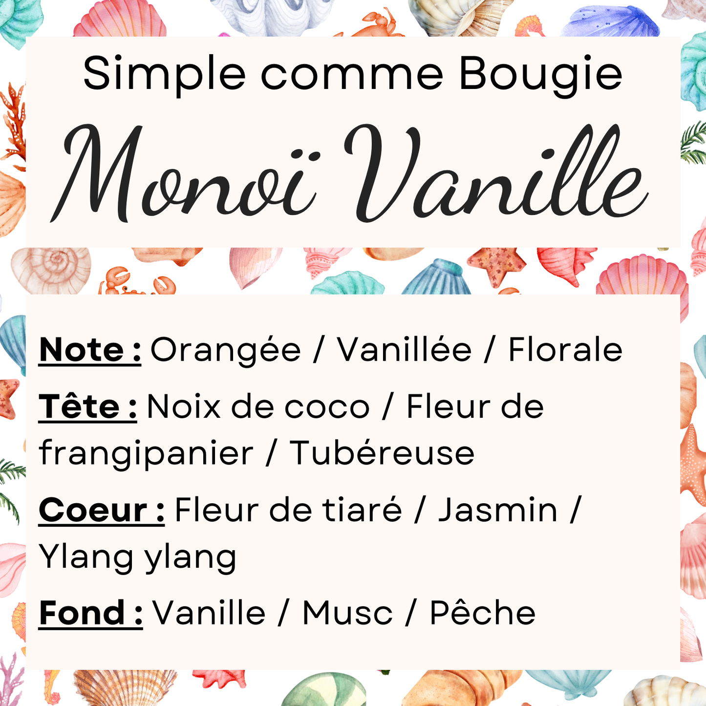 Bougie Monoï Vanille