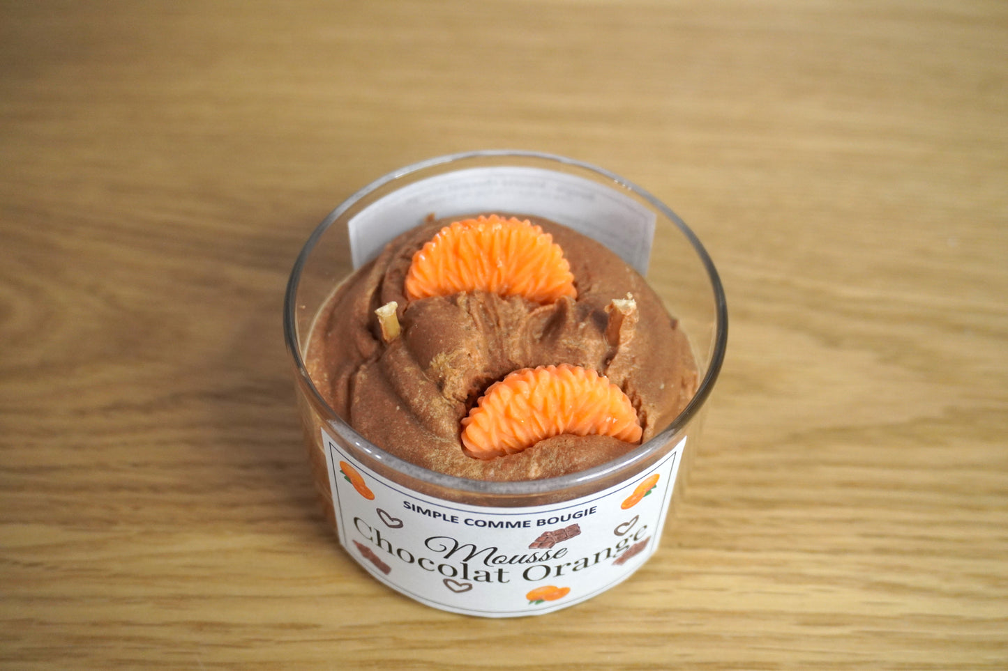 Bougie Mousse chocolat orange